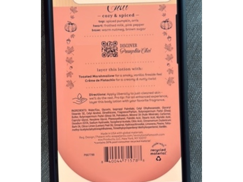 eos Body Lotion, Pumpkin Chai, 16 fl oz/473 mL