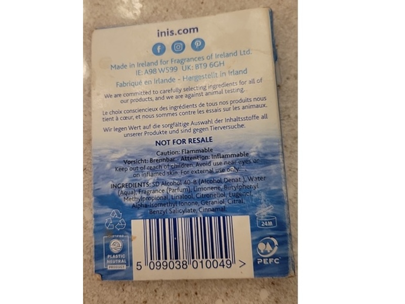 Inis The Energy Of The Sea Cologne, 0.07 fl oz/2 mL