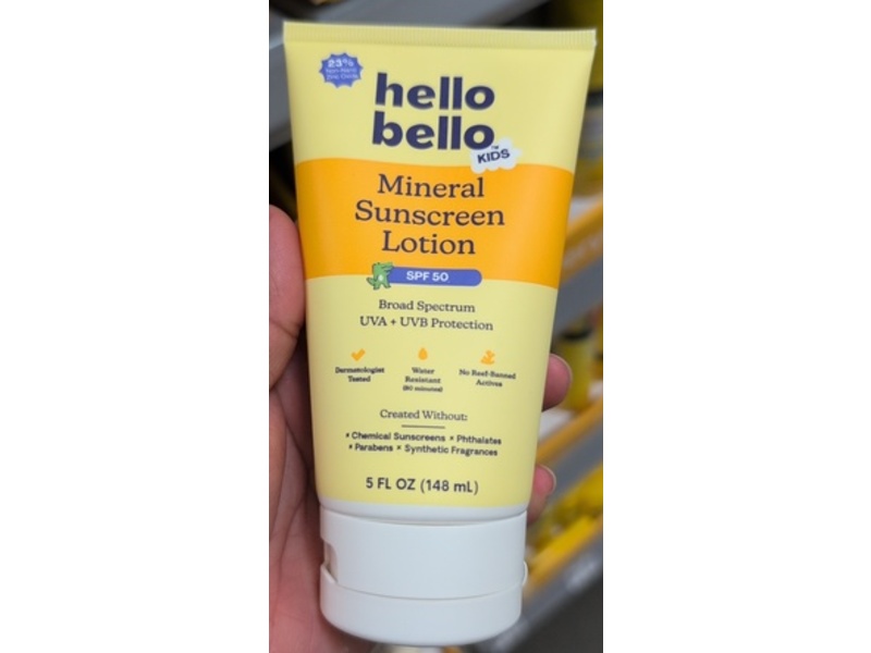 Hello Bello Kids Mineral Sunscreen Lotion, SPF 50, 5 fl oz/148 mL