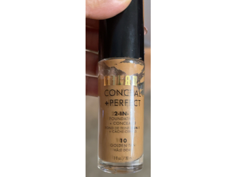 Milani Conceal + Perfect 2 In 1 Foundation + Concealer, 10 Golden Tan, 1 fl oz/30 mL