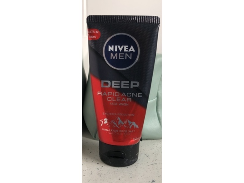 Nivea Men Deep Rapid Acne Clear Face Wash, Himalayan Rock Salt, 150 mL