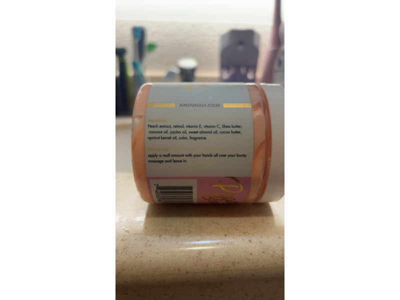 AMNH Skin Care Peach Booty Butt Butter, 8 Fl Oz