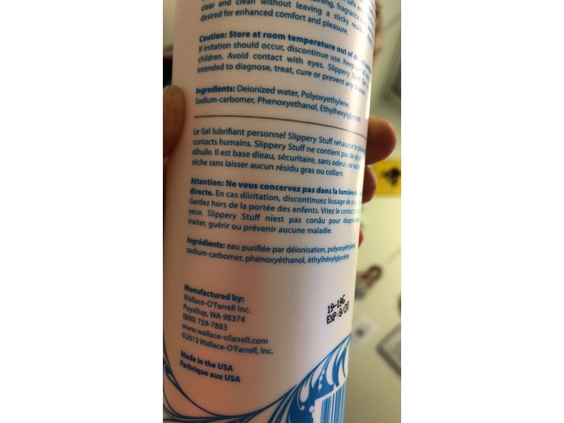 Slippery Stuff Personal Lubricant Gel, Water Based, 16 fl oz Ingredients  and Reviews