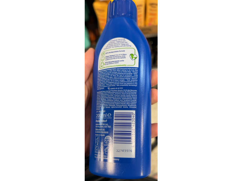 Nivea Sun Protect & Moisture Sun Lotion, SPF 30, 200mL