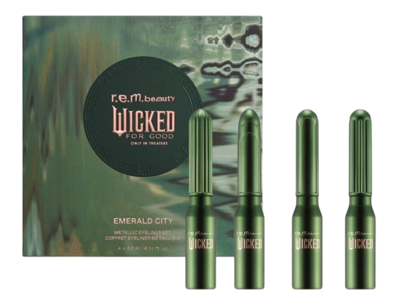 R.E.M.Beauty Wicked Emerald City Metallic Eyeliner Set, Ozmazing + Follow The Road + Oh For Oz Sake! + Tin Is In