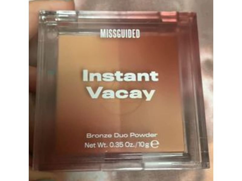 Missguided Bronze Duo Powder, Instant Vacay, Light, 0.35 oz/10 g