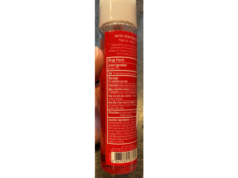 Bath & Body Works Anti - Bacterial Hand Spray, Japanese Cherry Blossom, 1.9 fl oz/56 mL