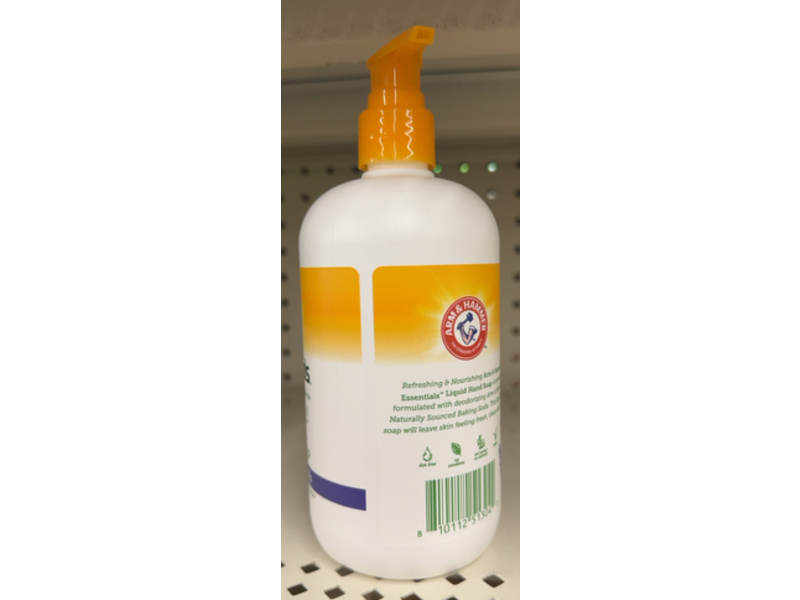 Arm & Hammer Essentials Liquid Hand Soap, Lavender Vanilla, 12 fl oz/355 mL