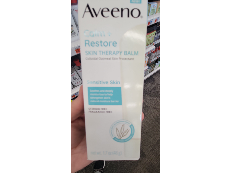 Aveeno Calm + Restore Skin Therapy Balm, Colloidal Oatmeal, 1.7 oz/48 g