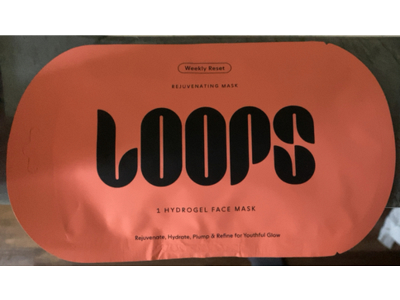 Loops Hydrogel Face Mask, Rejuvenating, Pack of 5