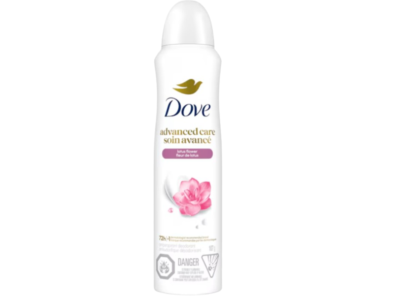 Dove Nourishing Secrets Dry Spray Glowing Ritual Antiperspirants, Lotus Flower Scent, 107 g