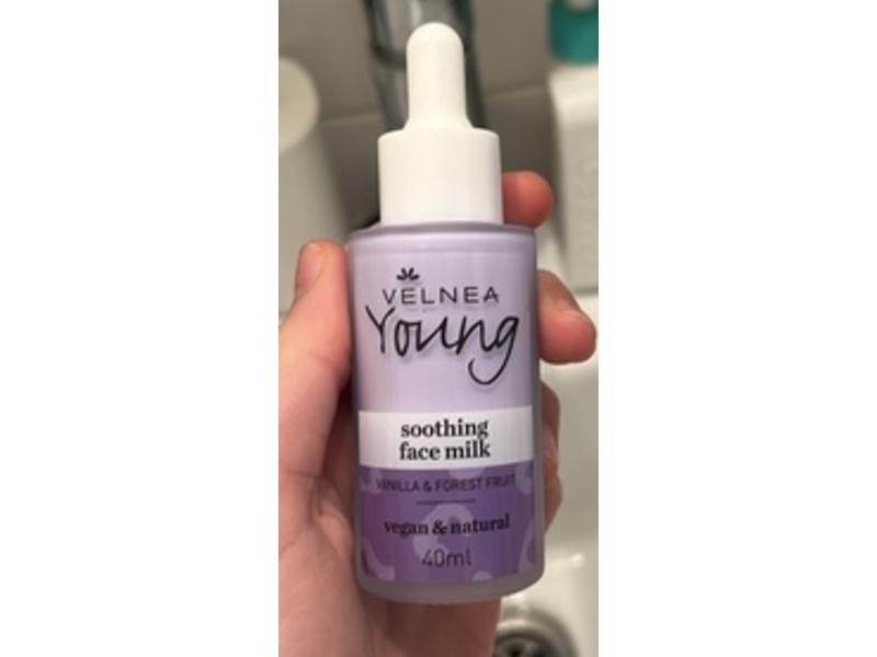 Velnea Young Soothing Face Milk, Vanilla & Forest Fruit, 40 mL