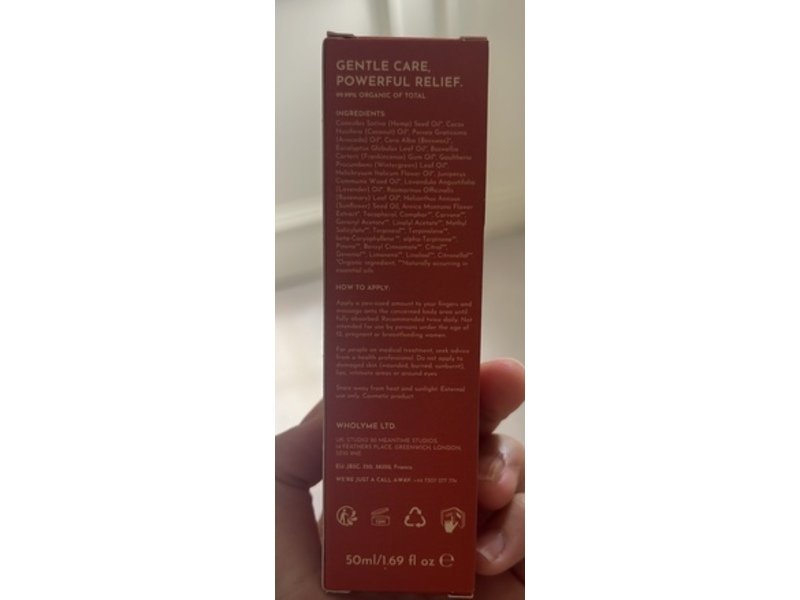 Wholy Me Muscle Relief Balm, 1.69 fl oz/50 mL