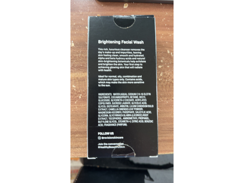 Revision Brightening Facial Wash, 6.7 fl oz/198 mL