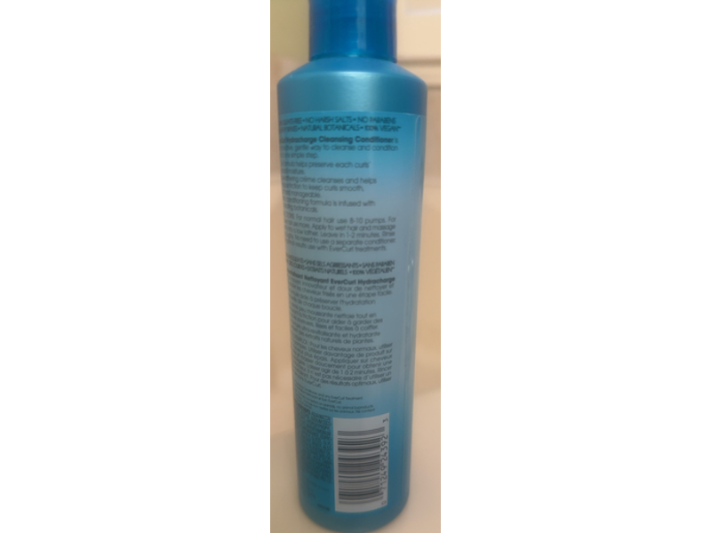 L'Oreal Paris EverCurl Hydracharge Cleansing Conditioner, 8.3 fl oz/245 mL