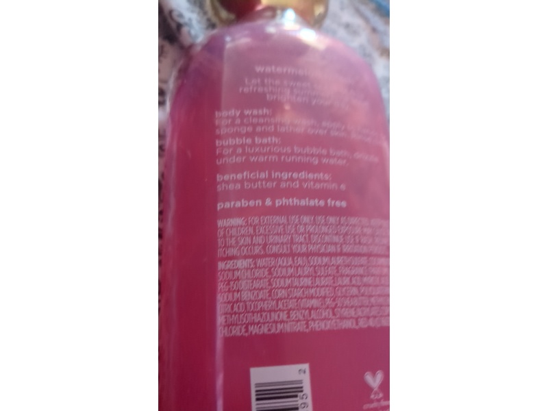 Bodycology 2 In 1 Body Wash & Bubble Bath, Watermelon Splash, 16 oz/473 mL