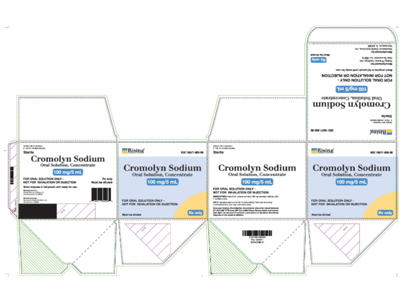 Cromolyn Sodium Oral Solution Concentrate, 100 mg/5 mL, Rising Pharmaceuticals (RX)