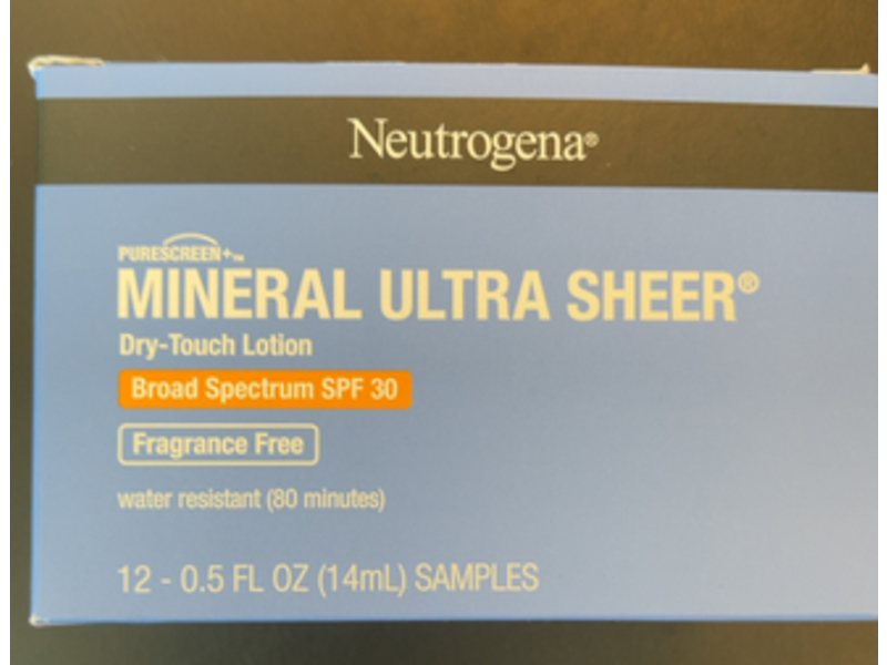 Neutrogena Mineral Ultra Sheer Dry Touch Lotion, SPF 30, 0.5 fl oz/14 mL,