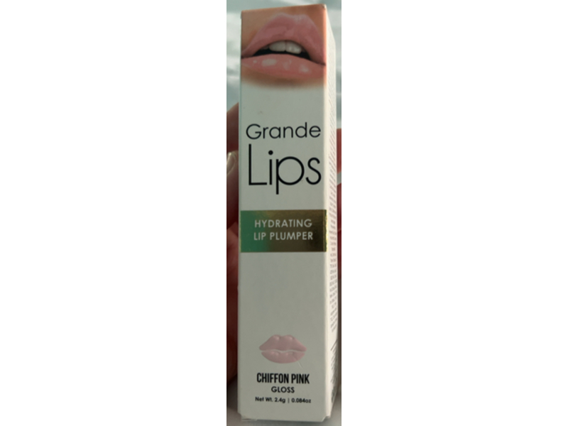 Grande Lips Hydrating Lip Plumper, Chiffon Pink Gloss, 0.084 oz/2.4 g