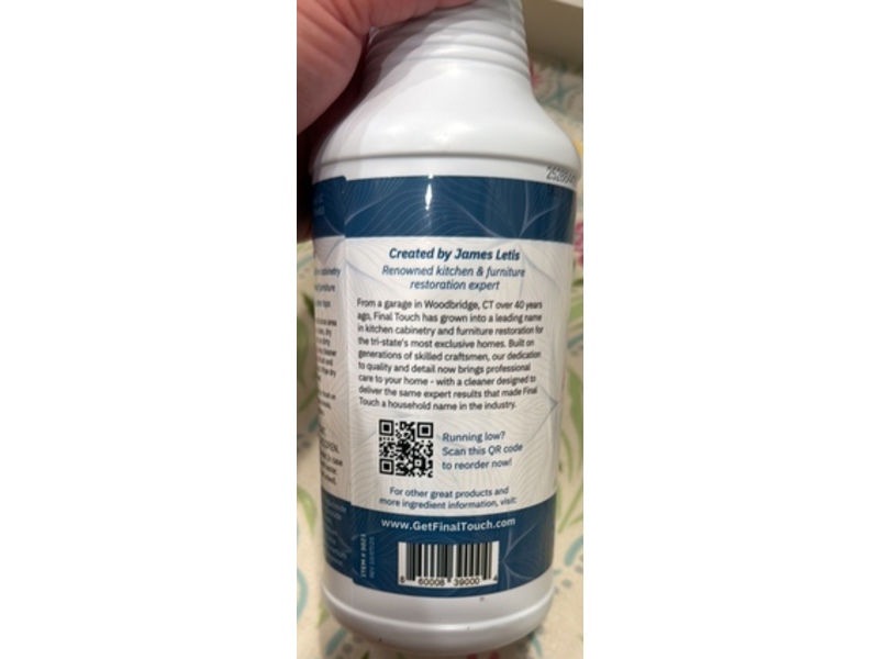 Final Touch Kitchen Cabinet & Furniture Cleaner, 32 fl oz/946 mL