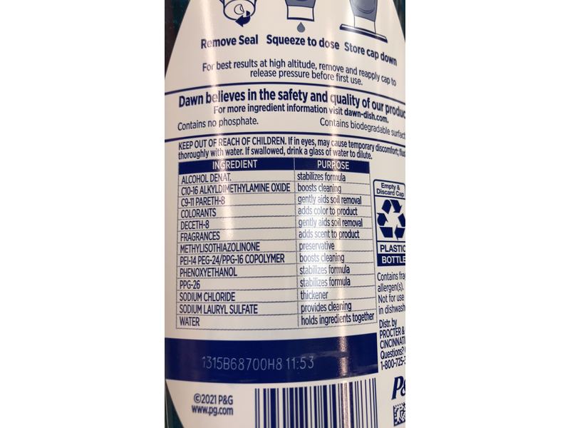 Dawn EZ-Squeeze Ultra, Original, 22 fl oz/650 mL