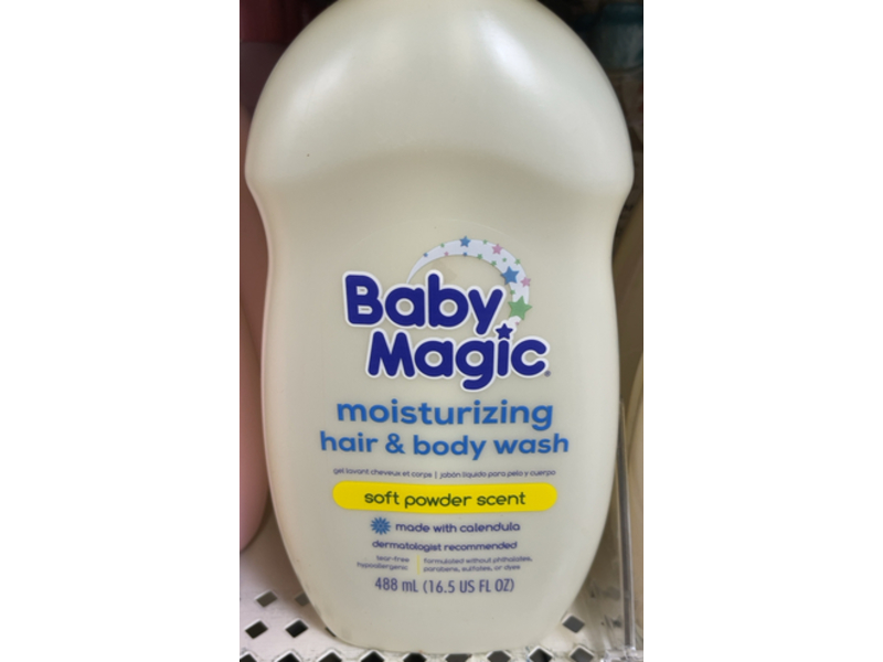Baby Magic Moisturizing Hair & Body Wash, Soft Powder Scent, 16.5 fl oz/488 mL
