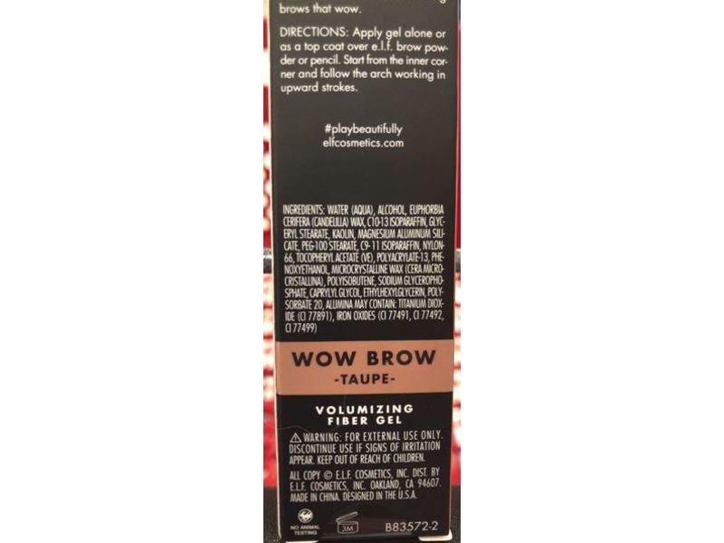 e.l.f Wow Brow Gel Mascara, Taupe, 0.12 oz/3.5 g