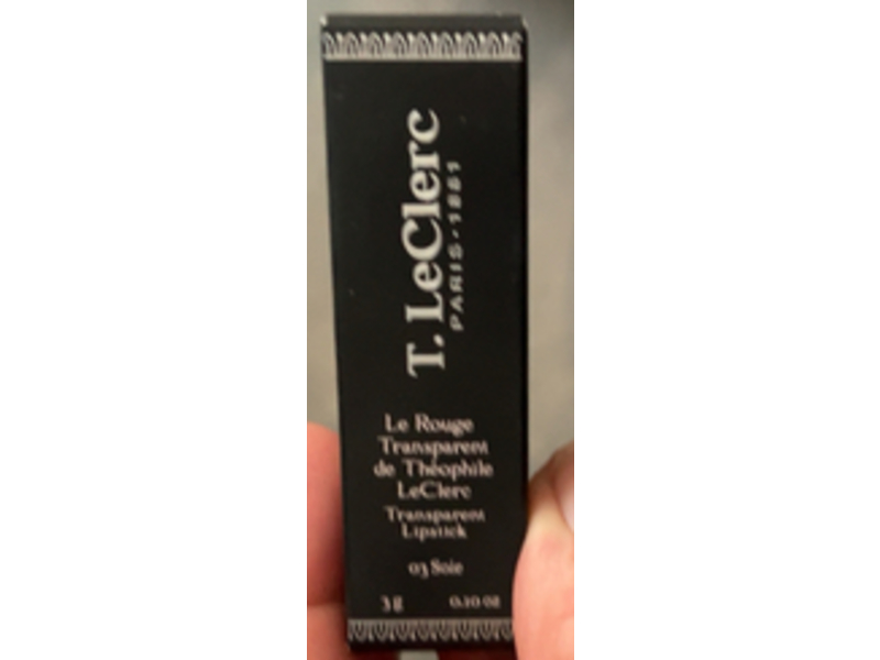 T, LeClerc Transparent Lipstick, 03 Soie, 0.10 oz/3 g