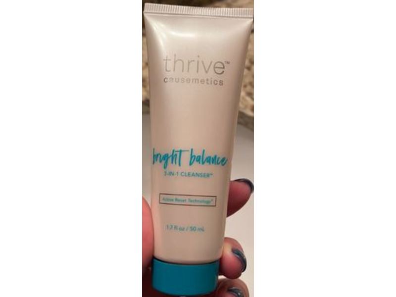 Thrive Causemetics Bright Balance 3-In-1 Cleanser, 1.7 fl oz/50 mL
