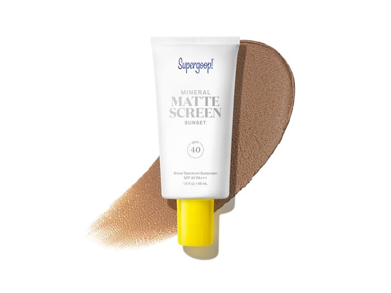 Supergoop! Mineral Mattescreen Tinted Mattifying Face Sunscreen, SPF 40 PA+++, Sunset, 1.5 fl oz/45 mL