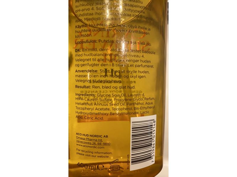 ACO Caring Shower Oil, 400 mL