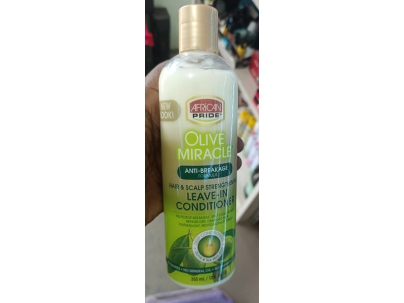 African Pride Olive Miracle Leave-In Conditioner, 12 fl oz/355 mL, 2 Count