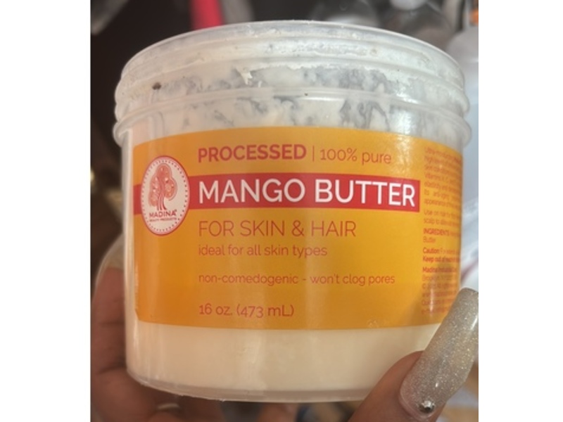 Madina 100% Pure Mango Butter, 16 oz/473 mL