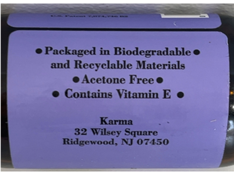 Karma Naturals Nail Polish Remover, Soybean Oil & Lavender, 4 fl oz