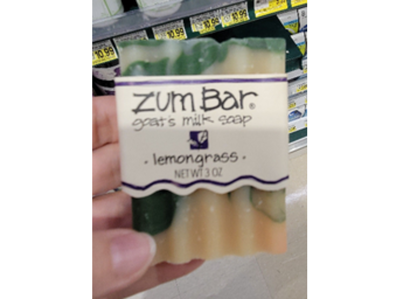 Indigo Wild Zum Bar Goat's Milk Soap,Lemongrass, 3 oz