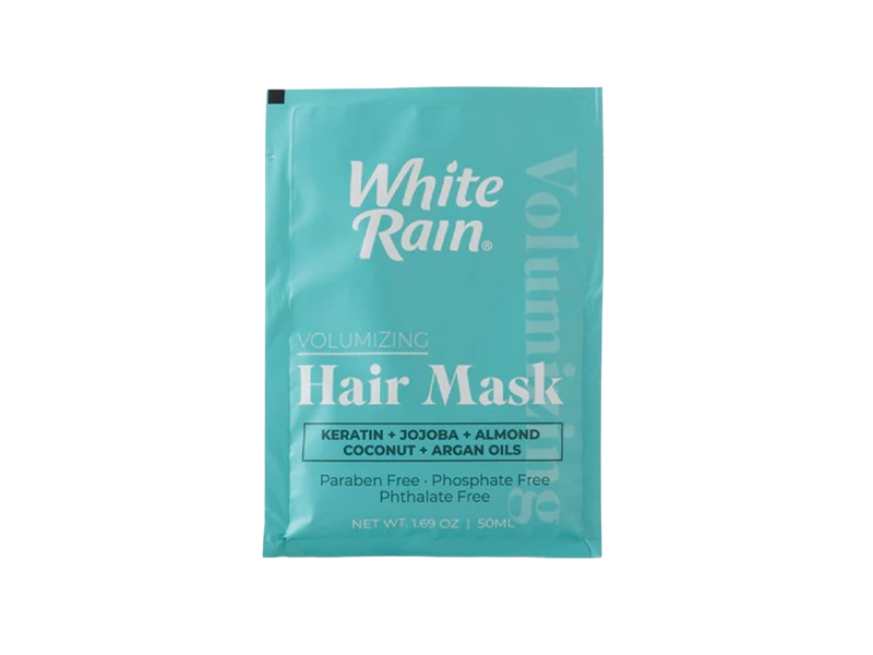White Rain Volumizing Hair Mask, Keratin + Jojoba + Almond + Coconut + Argan Oils, 1.69 oz/50 mL