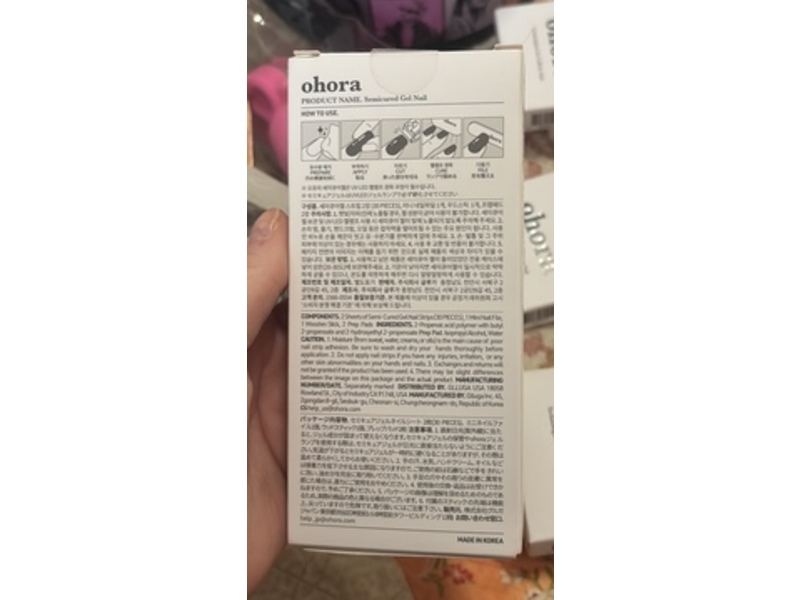 ohora Semi Cured Gel Nail Strips, N Romantic French, 2 Count