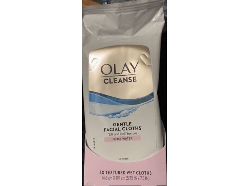 Olay Cleanse Gentle Face Cloths, Rose Water, 30 Counts, Pack Of 3