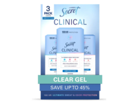 Secret Clinical 100 Hr Ultimate Sweat & Odor Protection, Completely Clean, 4.8 oz/135 g, Pack Of 3 - thumbnail 1