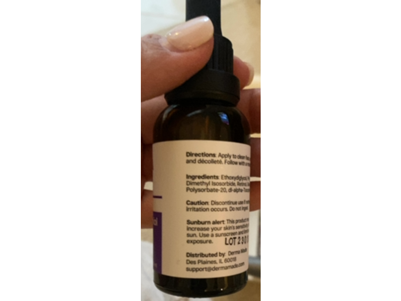 Derma Made Serum, Retinol + Bakuchiol, 1.0 fl oz/30 mL