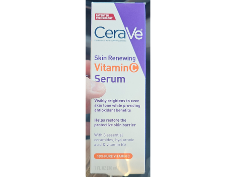CeraVe Skin Renewing Serum, Pure Vitamin C, 1 fl oz/30 mL