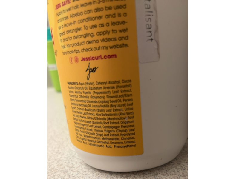 JessiCurl Aloeba Daily Conditioner, 32 fl oz/946 mL