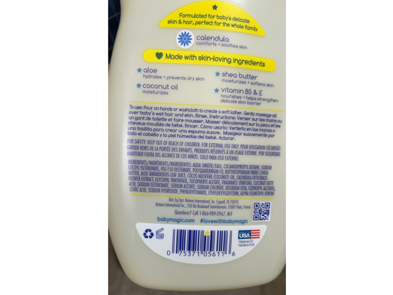 Baby Magic Moisturizing Hair & Body Wash, Soft Powder Scent, 16.5 fl oz/488 mL