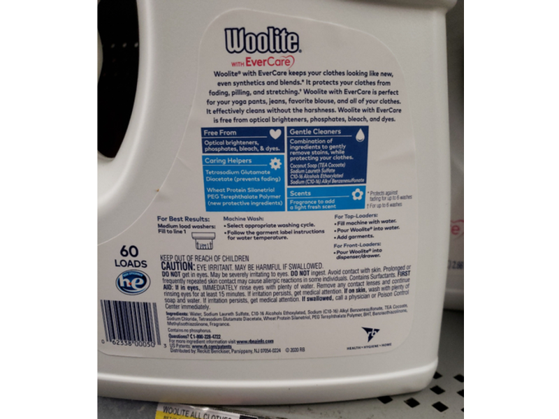 Woolite Laundry Detergent, 60 Loads, 90 fl oz/2.66 L