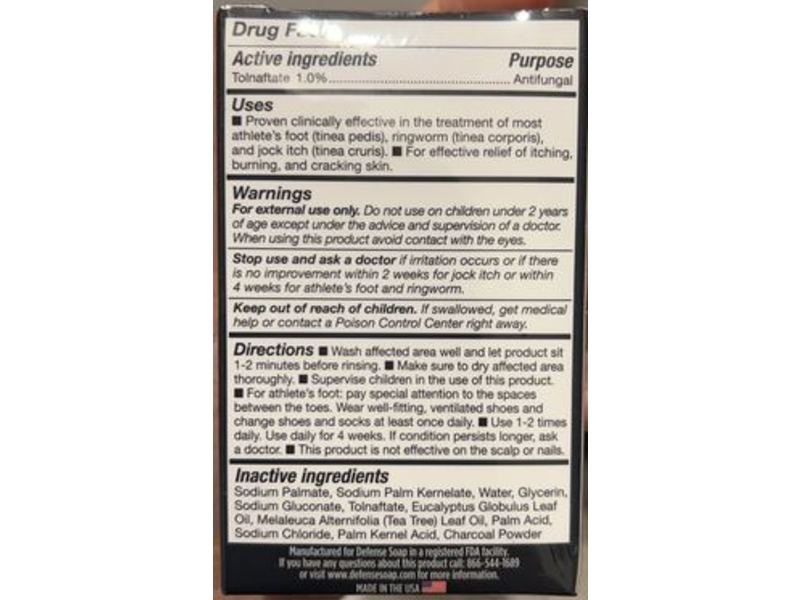 +Defence Antifungal Bar Soap, Tea Tree, Eucalyptus Essential Oils, 4.2 oz