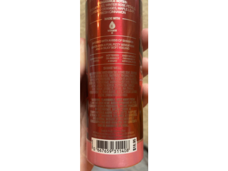 Bath & Body Works Shimmer Fizz Body Lotion, Winter Candy Apple,3.5 oz/100g