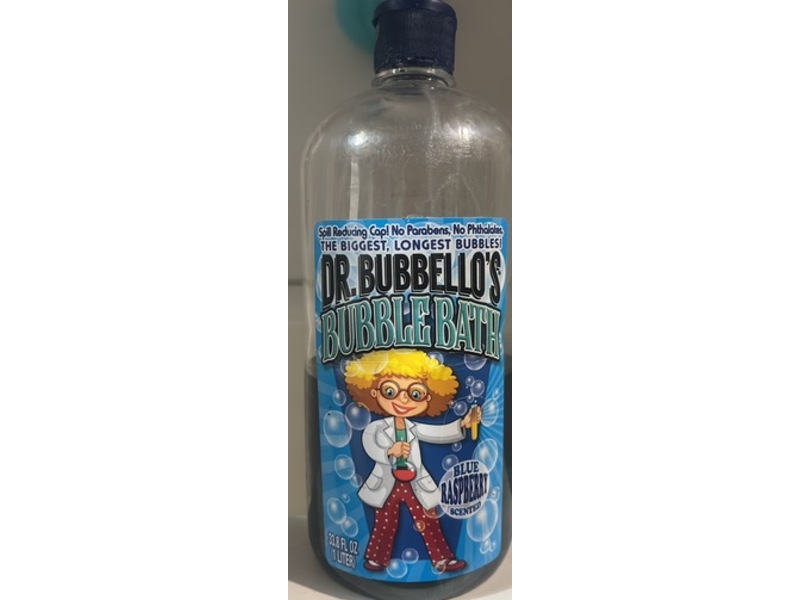 Dr. Bubbello's Bubble Bath, Blue Raspberry Scented, 33.8 fl oz/1 L