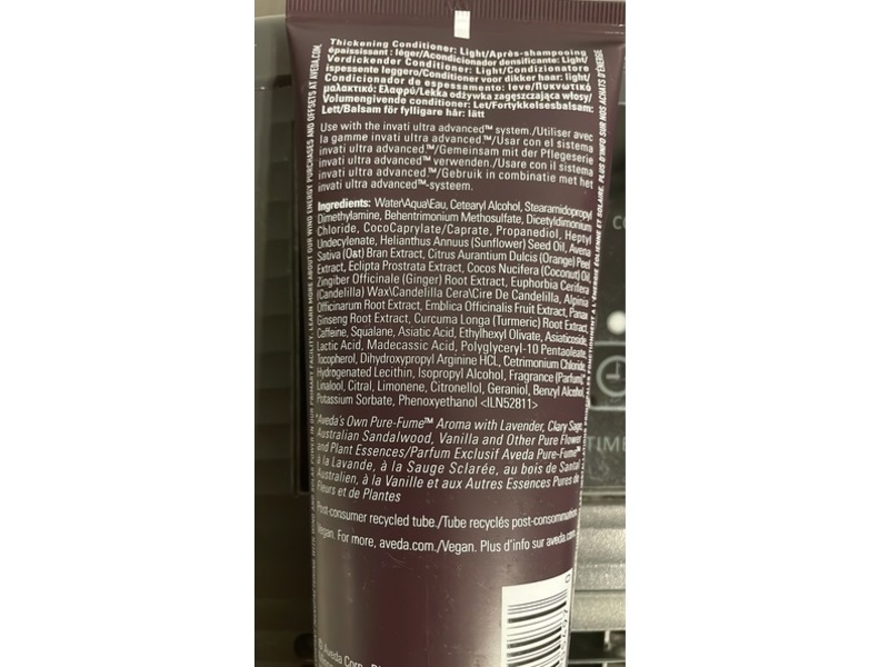 Aveda Invati Ultra Advanced Thickening Conditioner, Light, 6.7 fl oz/200 mL