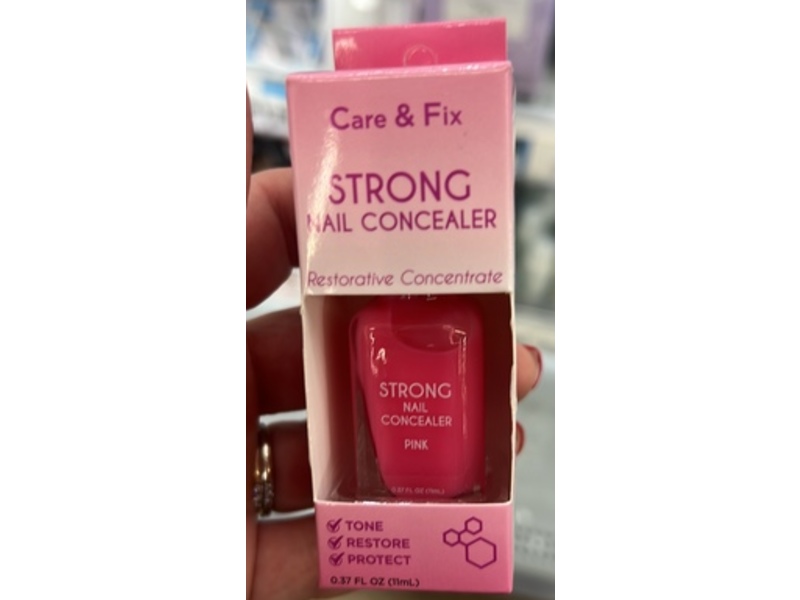 Care & Fix Strong Nail Concealer, Pink, 0.37 fl oz/11 mL