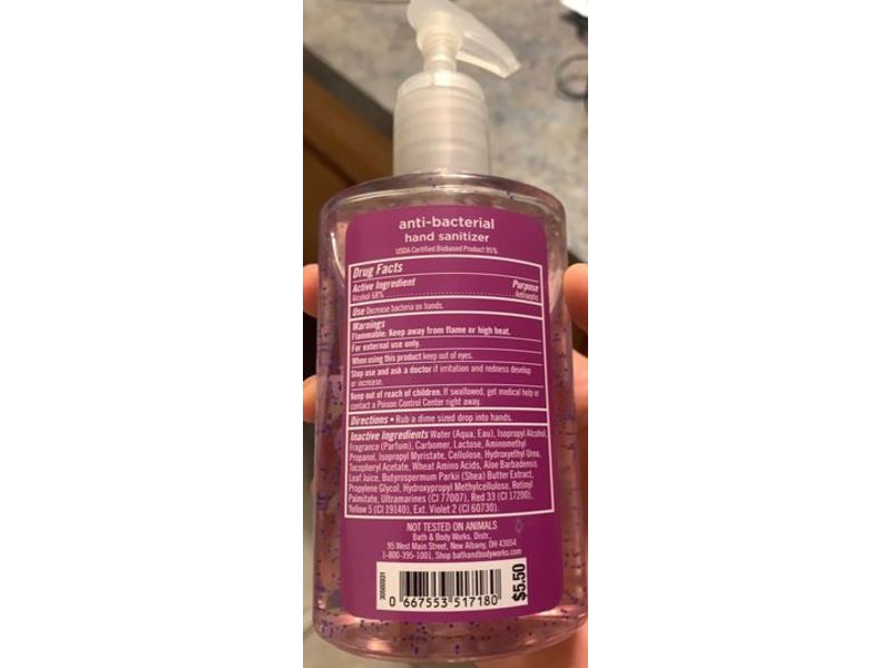 Bath & Body Works Anti-Bacterial Hand Gel, Black Cherry Merlot, 7.8 fl oz/225 mL